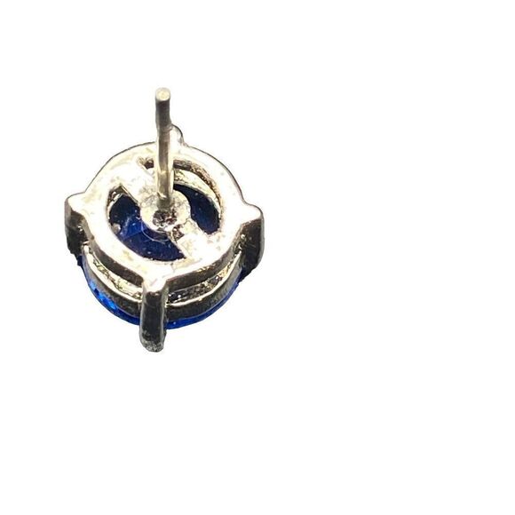 JCM stainless steel round sapphire cz earrings and matching pendant with chain - Picture 9 of 12